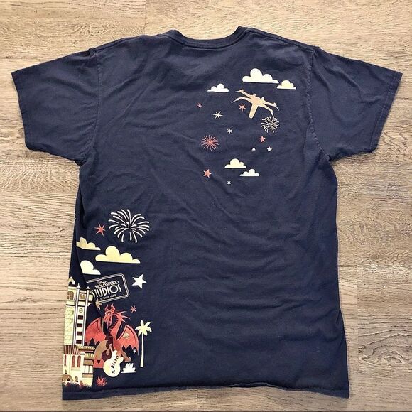 Disney's Star Wars Hollywood Studios All Over Print Graphic Art T-shirt Large - Picture 5 of 8